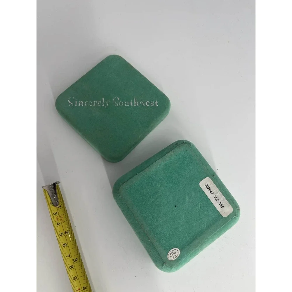 Southwest Green Velvet Jewelry Pouch 4